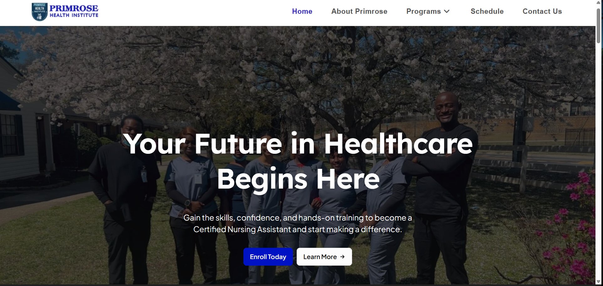 Primrose Health Institute website